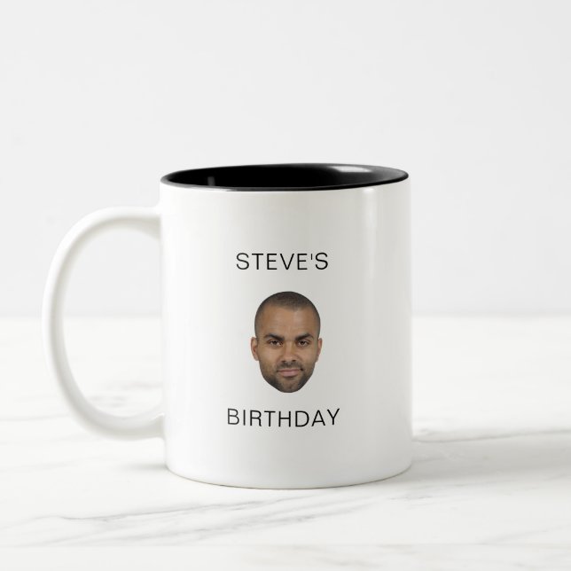 Modernes Geschenk für Personalisierten Kaffee mit  Zweifarbige Tasse (Links)