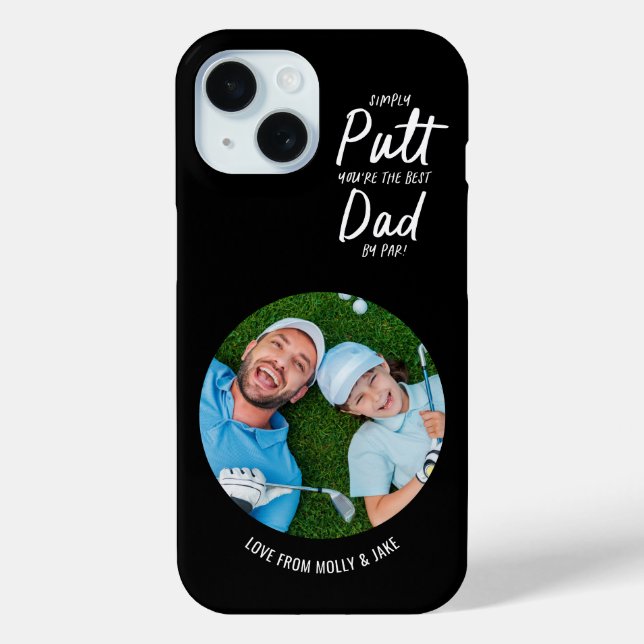 Modernes Geschenk für schwarze Typografie von Golf Case-Mate iPhone Hülle (Rückseite)