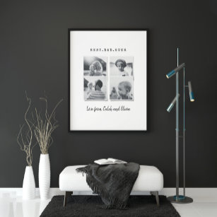 Modernes Geschenk mit mehreren Fotos elegant Schwa Poster
