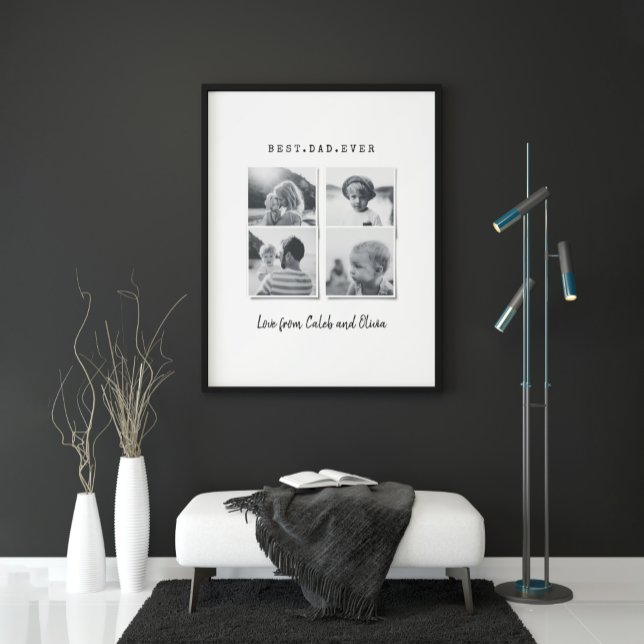 Modernes Geschenk mit mehreren Fotos elegant Schwa Poster (Von Creator hochgeladen)