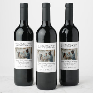 Modernes Geschenk von White Wedding Officers mit F Weinetikett