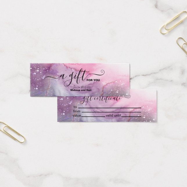 Modernes Geschenkgutschein für Rosa Gold (Büro)