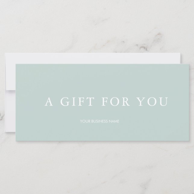 Modernes Geschenkzertifikat (Vorderseite)