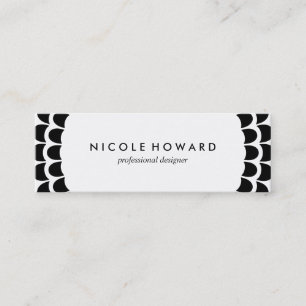 Modernes geschwungenes Muster Mini Visitenkarte