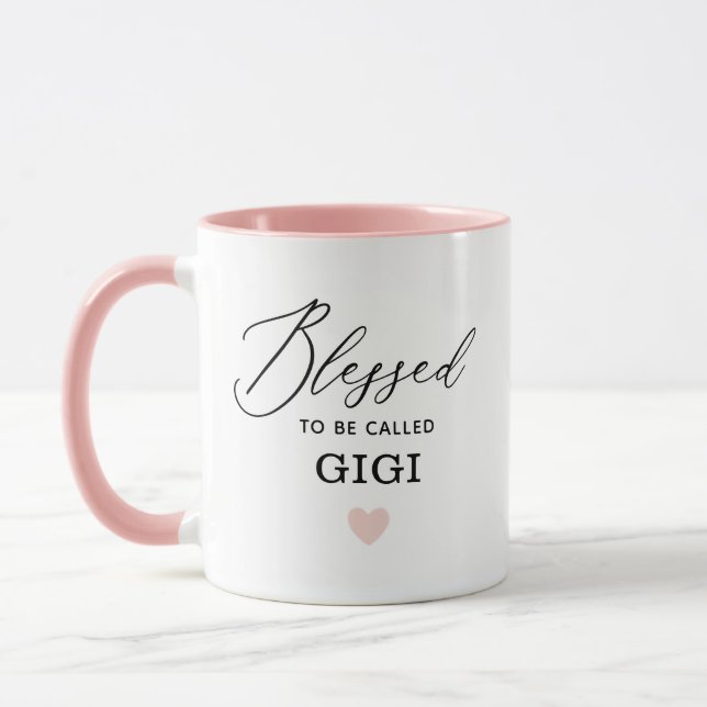 Modernes Gesegnetes, als Gigi-Muttertag bezeichnet Tasse (Links)
