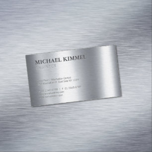 Modernes, gestopftes Metall-Look anpassbar Magnetische Visitenkarte
