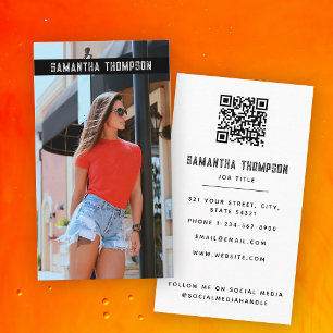 Modernes gestörtes Berufliches Foto Visitenkarte