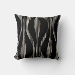 Modernes gestreiftes Lounge-Muster Schwarz aus dem Kissen