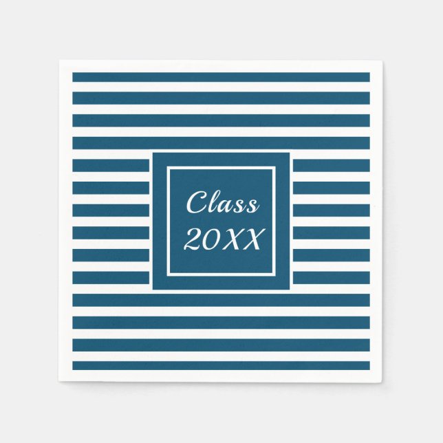Modernes gestreiftes Personalisiert Graduate Serviette (Vorderseite)