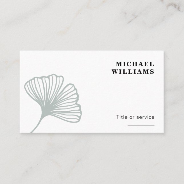 Modernes Ginkgo Leaf Visitenkarte (Vorderseite)
