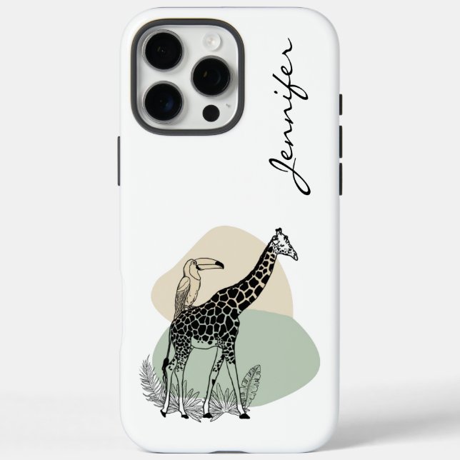 Modernes Giraffe iPhone iPhone 16 Pro Max Hülle (Rückseite)