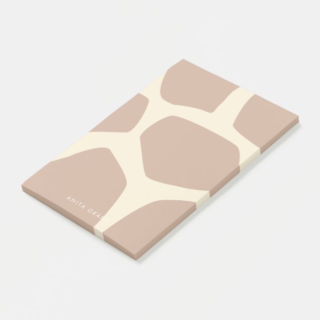 Modernes Giraffenmuster Post-it Klebezettel (angewinkelt)