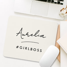 Modernes Girl-Boss-Skript Name Bestes Girly-Gesche Mousepad