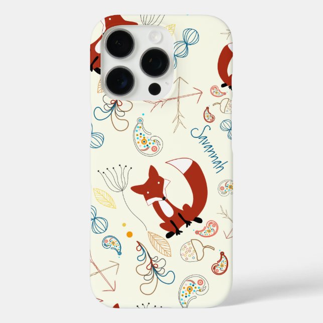 Modernes Girl Hand Drawn Woodland Animal Fox Muste title_seo2 (Rückseite)