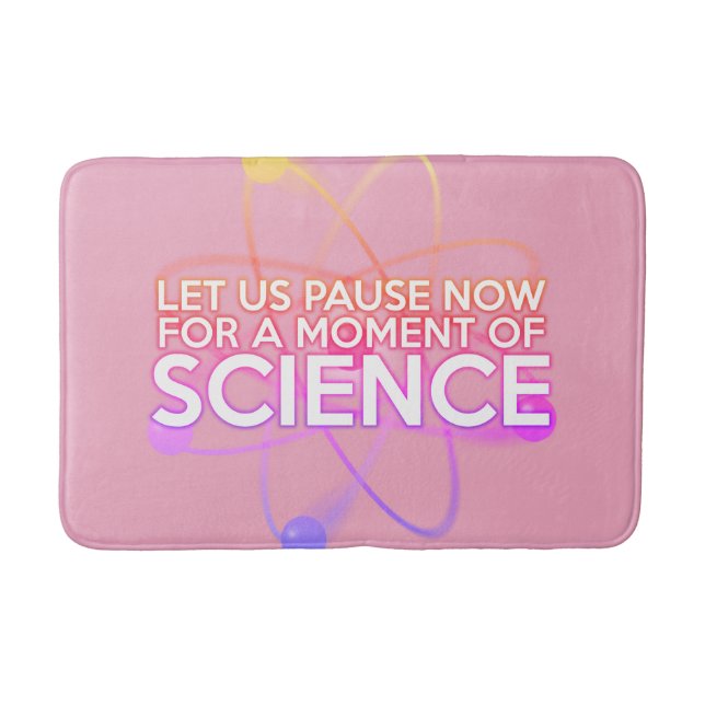 Modernes Girl Pink Science Cool Funny Zitat Badematte (Vorderseite)
