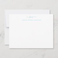 Modernes Girl Two Monogram Script Light Baby Blue