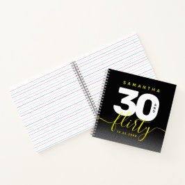 Modernes Girly Bright Yellow 30 und Kokett Notizbuch