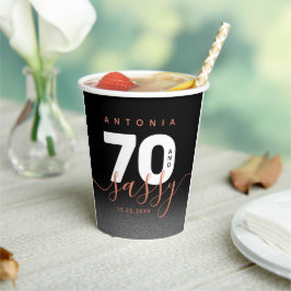 Modernes Girly Copper 70 und Sassy Pappbecher