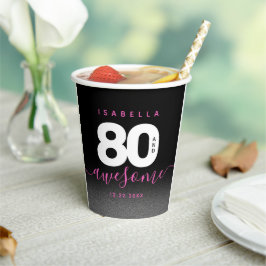 Modernes Girly Pink 80 und Phantastisch Pappbecher