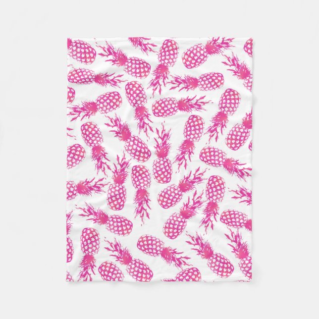 Modernes girly pinkfarbenes niedliches fleecedecke (Vorderseite)