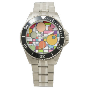 Modernes Gitter Mitte des Jahrhunderts Armbanduhr