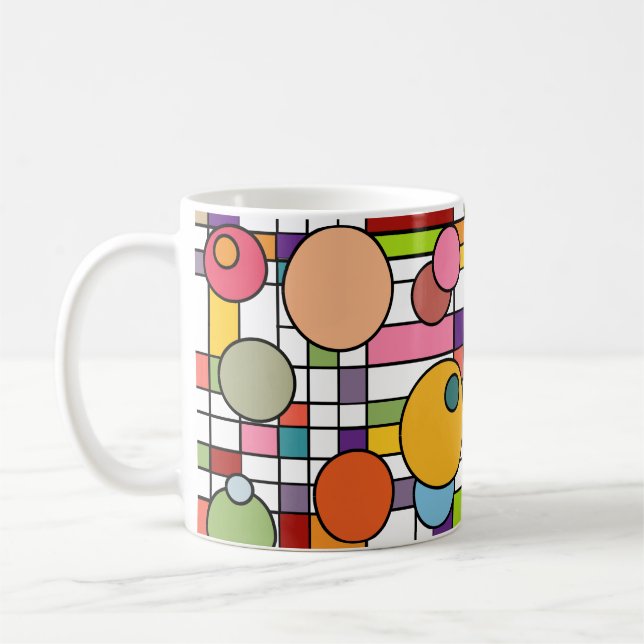 Modernes Gitter Mitte des Jahrhunderts Kaffeetasse (Links)