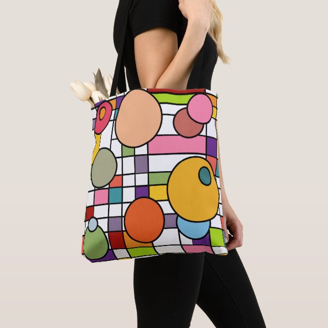 Modernes Gitter Mitte des Jahrhunderts Tasche (Von Nahem)