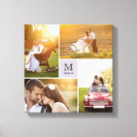Modernes Gittermonogramm Hochzeit 4 - FotoCollage