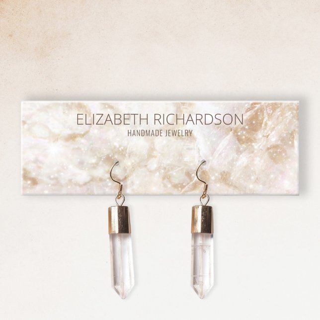 Modernes Glam Elegant Luxury Earring Juwelier Disp Mini Visitenkarte (Von Creator hochgeladen)