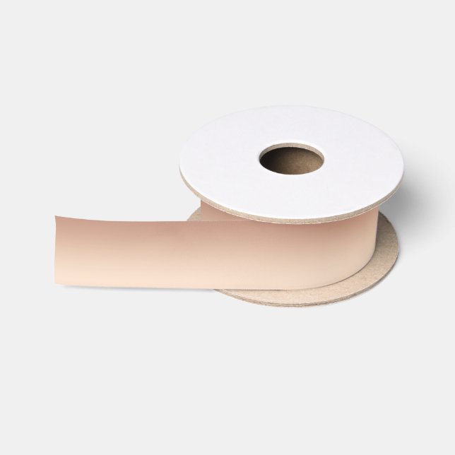 Modernes Glam Ombre Rose Gold Pink Satinband (Spule)