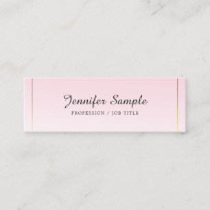 Modernes glamouröses Design Trendy Pink Gold Luxus Mini Visitenkarte