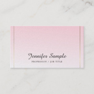 Modernes glamouröses Design Trendy Pink Gold Luxus Visitenkarte
