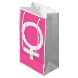 Modernes glänzendes Rosen-Venus-Symbol Kleine Geschenktüte