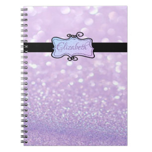 Modernes Glitter Bokeh , Personalisiert Notizblock