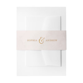 Modernes Glitzer Rose Gold Hochzeitsmonogramm Einladungsbanderole