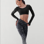 Modernes Glitzern Black Glitzer Leggings<br><div class="desc">Modernes Glitzern Black Glitzer</div>