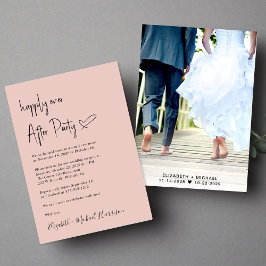 Modernes Glück nach dem Foto Hochzeitsempfang Einladung