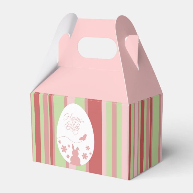 Modernes glückliches Ostereier Pastell Pink Geschenkschachtel (Vorderseite)