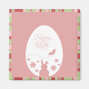 Modernes glückliches Ostereier Pastell Pink Magnet