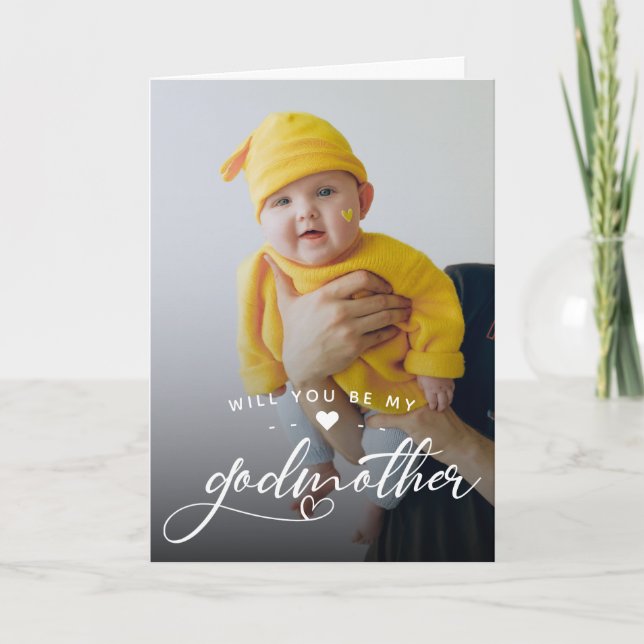 Modernes Godmatervorschlage Foto Karte (Vorderseite)