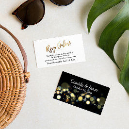 Modernes Gold & Bokeh UAWG Online Lässig Handschri Begleitkarte