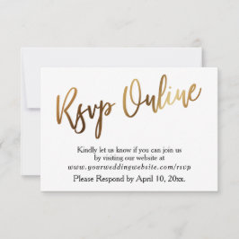 Modernes Gold & Bokeh UAWG Online Lässig Handschri RSVP Karte