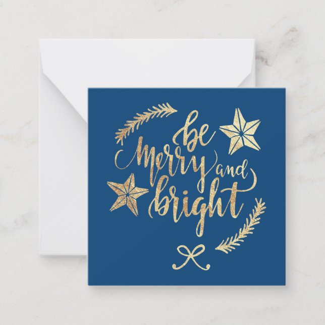 Modernes Gold Client Wertungs Holiday Geschenk Mitteilungskarte (Vorderseite)
