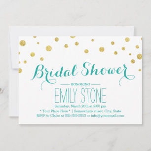 Modernes Gold Glitzer Confetti Dots Brautparty Einladung