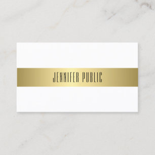 Modernes Gold Look Design glatt Schlicht attraktiv Visitenkarte
