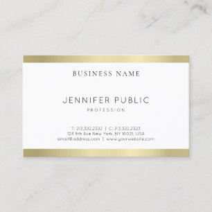 Modernes Gold Look Design Schlicht Beruflich Visitenkarte