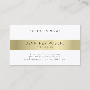 Modernes Gold Look Minimalistisch Beruflich Luxus Visitenkarte