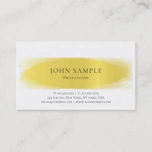 Modernes Gold Look Minimalistisches Design Berufli Visitenkarte