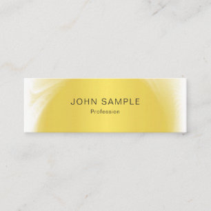 Modernes Gold-Look Minimalistisches Design Schlich Mini Visitenkarte