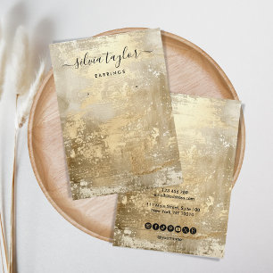 Modernes Gold Metal mit einfachem Earring Display Visitenkarte